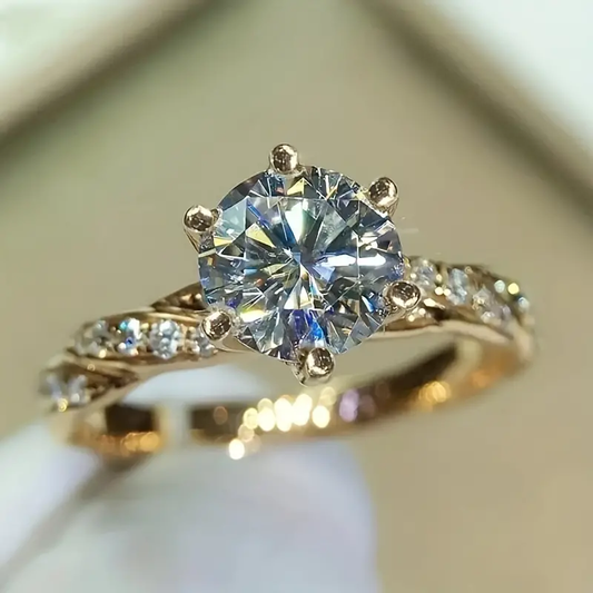 Vintage Inlaid Zirconia Bright Ring-Lydieannejewelry