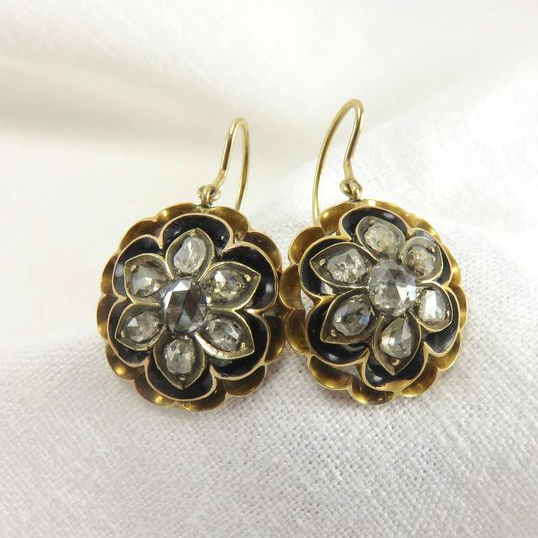 Vintage Flower Rounded Mandala Earrings-Lydieannejewelry