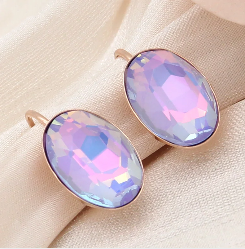 Elegant Purple Opal Earrings-Lydieannejewelry