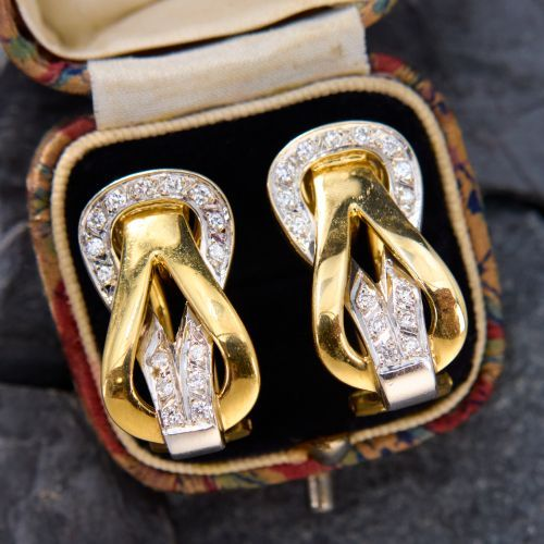 Vintage Elegant Golden Earrings-Lydieannejewelry