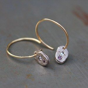 Vintage Dangling Silver Plated Hoop Earrings-Lydieannejewelry