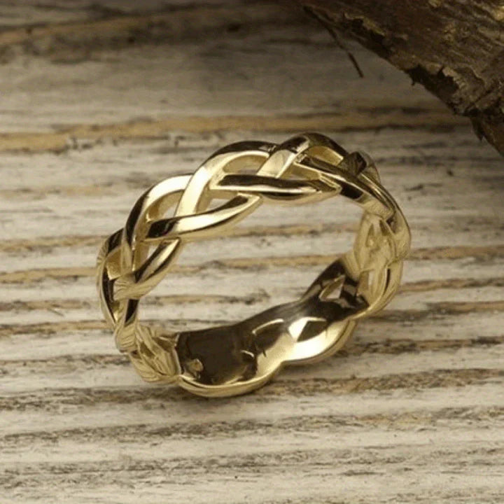 Vintage Golden Braided Ring-Lydieannejewelry