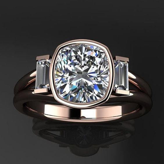 Vintage Dark Rose Zirconia Ring-Lydieannejewelry