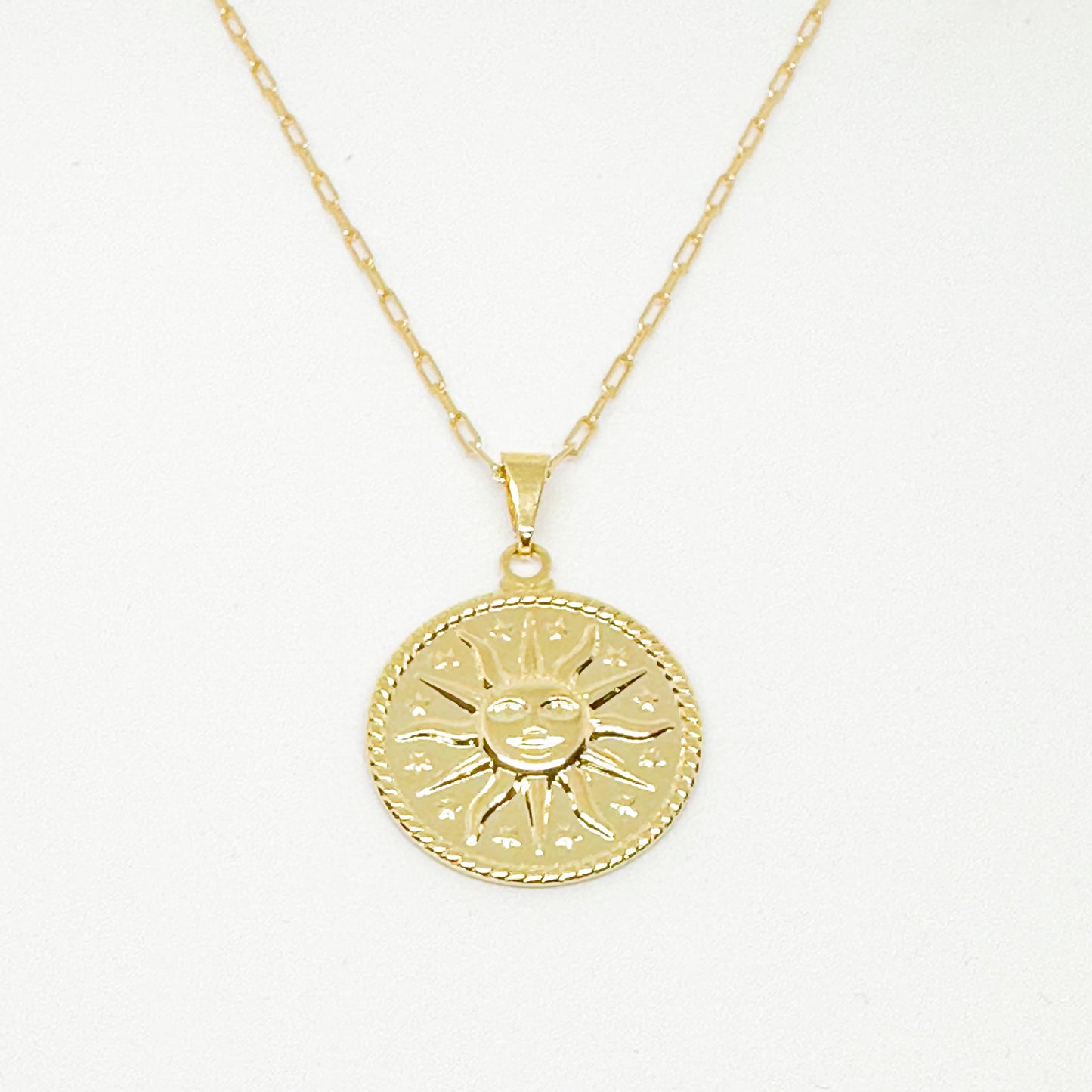 Elena Sun Medallion Pendant Necklace-Lydieannejewelry
