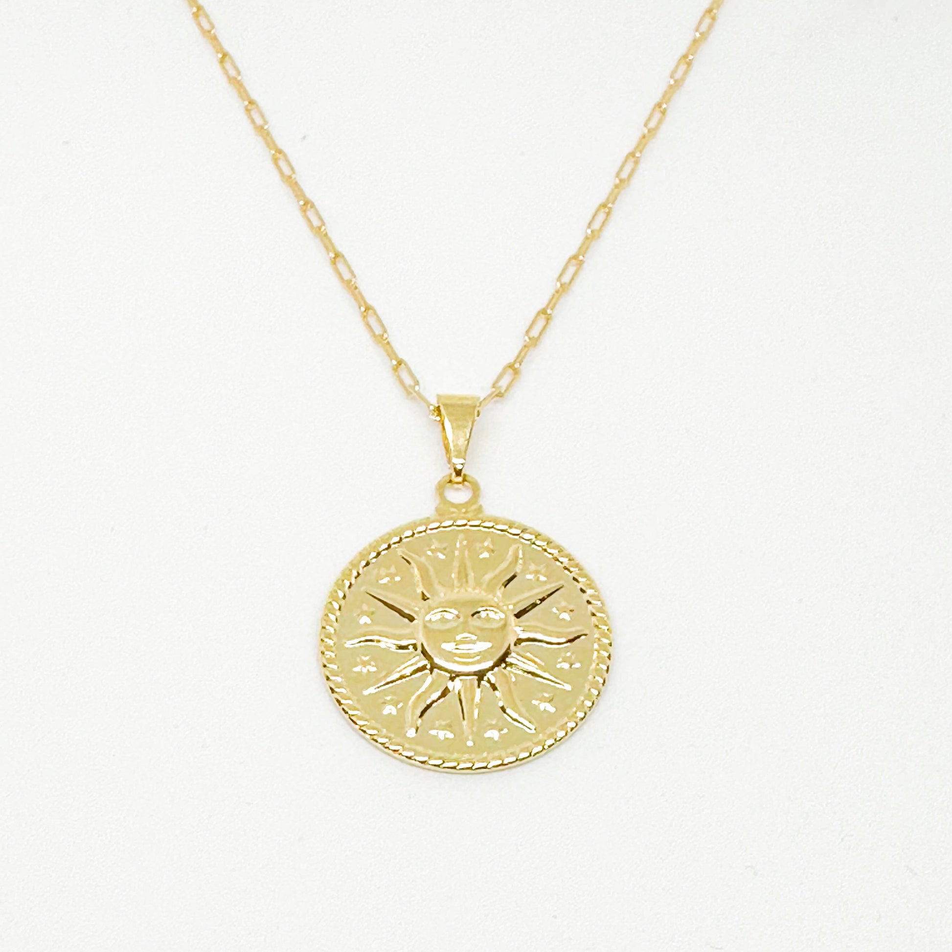 Elena Sun Medallion Pendant Necklace-Lydieannejewelry