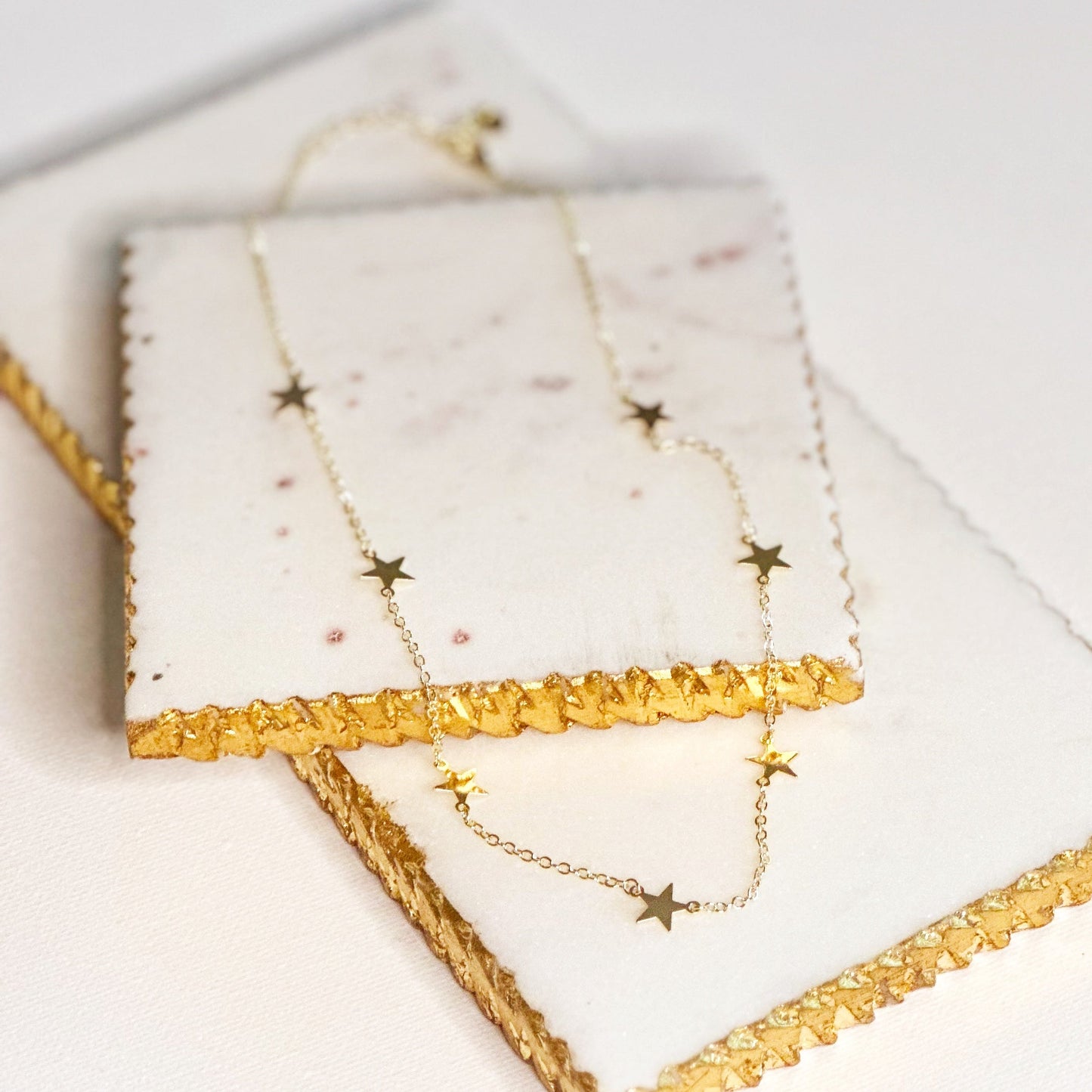 Stella Dainty Star Pendant Choker Necklace - Gold or Silver-Lydieannejewelry