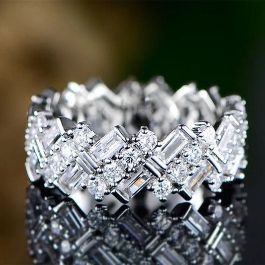 Sparkling Diamond Baguette Eternity Ring-Lydieannejewelry