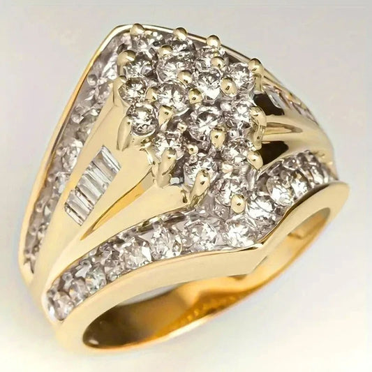Vintage Gold Cluster Sparkle Ring-Lydieannejewelry