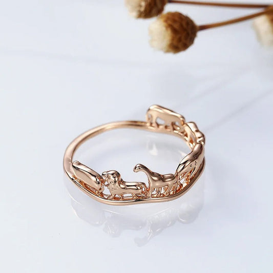 Vintage Gold Wildlife Ring-Lydieannejewelry