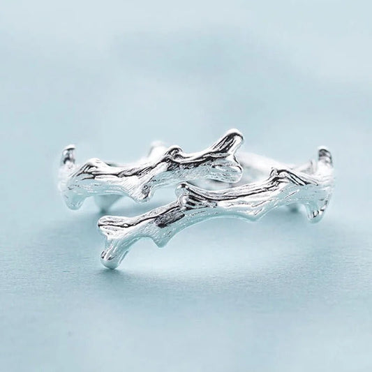 Vintage Silver Branch Adjustable Ring-Lydieannejewelry