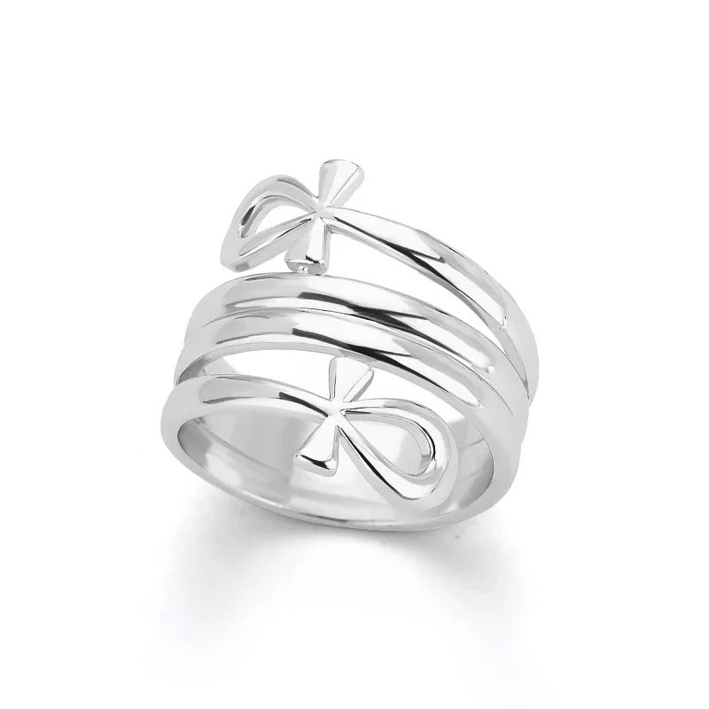 Silver Wrapped Religious Ring-Lydieannejewelry