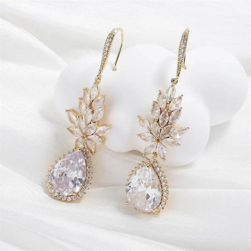 Gold Vintage Glamour Dangle Earrings-Lydieannejewelry